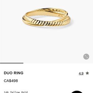 Mejuri 14 K gold duo ring